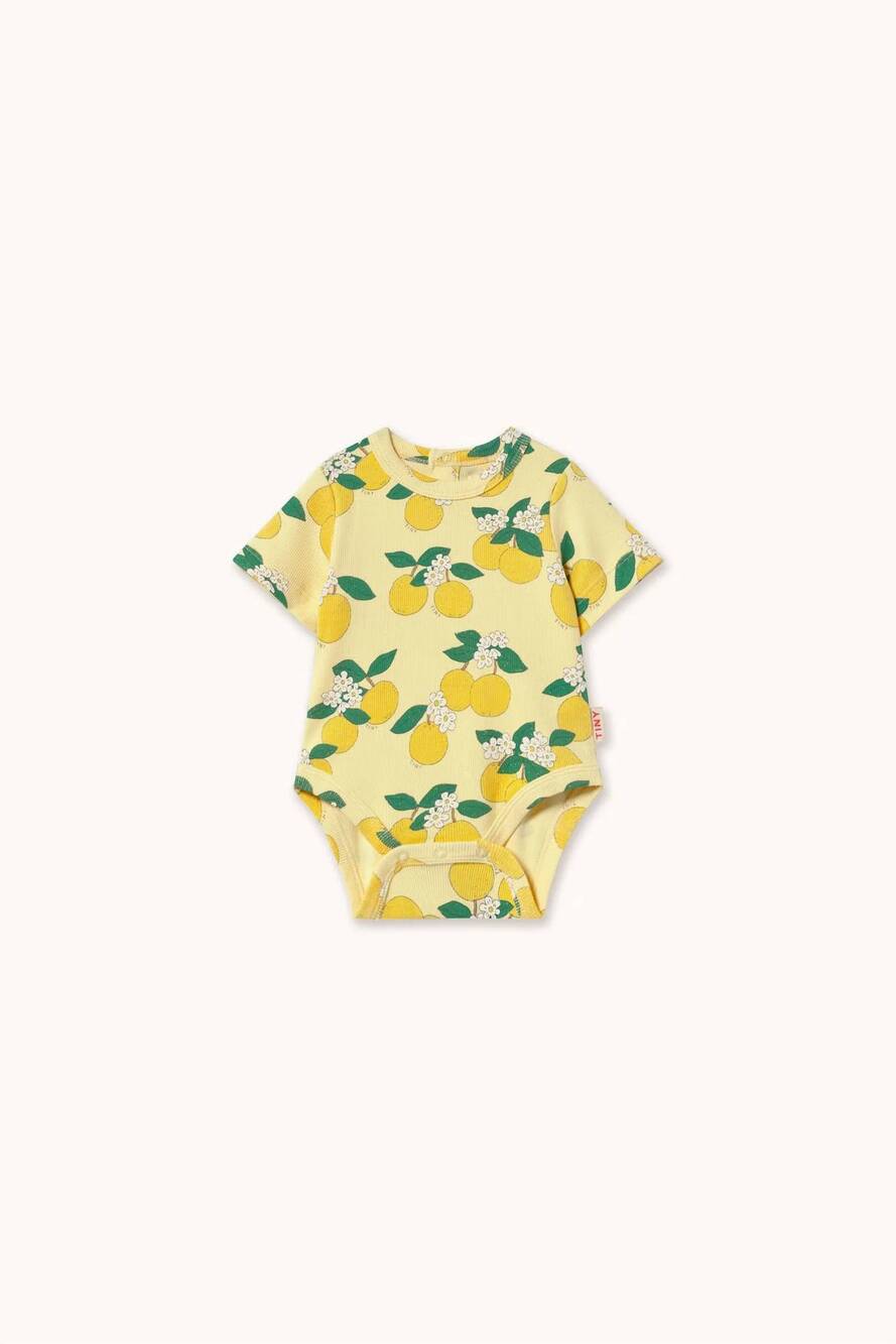 NEW TINYCOTTONS kid's ribbed onesie in orange